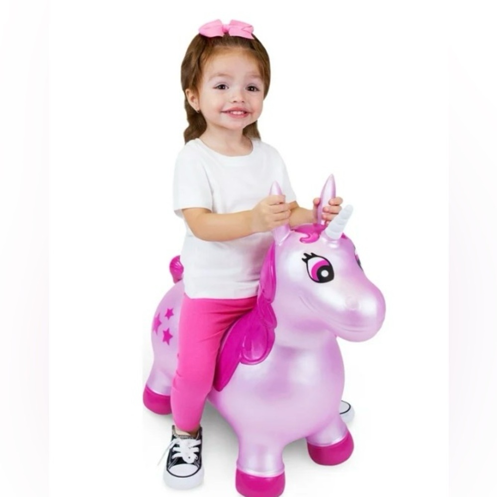Waddle Bouncer Ride Toy Bouncing Unicorn Horse Pump Included NEW Development Toy